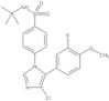 4-[4-Chloro-5-(3-fluoro-4-methoxyphenyl)-1H-imidazol-1-yl]-N-(1,1-dimethylethyl)benzenesulfonamide