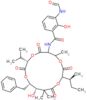 N-{(3S,14S,15S)-15-benzyl-14-hydroxy-7,13,13-trimethyl-3-(1-methylethyl)-10-[(1S)-1-methylpropyl]-2,5,9,12-tetraoxo-1,4,8,11-tetraoxacyclopentadecan-6-yl}-3-(formylamino)-2-hydroxybenzamide (non-preferred name)