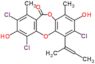 2,4,7-trichloro-3,8-dihydroxy-1,9-dimethyl-6-(1-methylprop-1-en-1-yl)-11H-dibenzo[b,e][1,4]dioxepi…