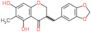 3-(1,3-benzodioxol-5-ylmethyl)-5,7-dihydroxy-6-methyl-2,3-dihydro-4H-chromen-4-one