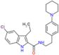 5-Chloro-3-ethyl-N-[2-[4-(1-piperidinyl)phenyl]ethyl]-1H-indole-2-carboxamide