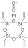 Platinum carbonyl cyclovinylmethylsiloxane complex