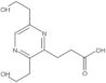 3,6-Bis(2-hydroxyethyl)-2-pyrazinepropanoic acid