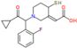 (2Z)-{1-[2-cyclopropyl-1-(2-fluorophenyl)-2-oxoethyl]-4-sulfanylpiperidin-3-ylidene}ethanoic acid