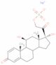 Pregna-1,4-diene-3,20-dione, 11,17-dihydroxy-21-(sulfooxy)-, monosodium salt, (11β)-