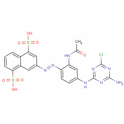 3-[2-[2-(Acetylamino)-4-[(4-amino-6-chloro-1,3,5-triazin-2-yl)amino]phenyl]diazenyl]-1,5-naphthale…