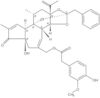 4-Hydroxy-3-methoxybenzeneacetic acid (2S,3aR,3bS,6aR,9aR,9bR,10R,11aR)-2-benzyl-6a-hydroxy-8,10-dimethyl-11a-(1-methylethenyl)-7-oxo-3a,3b,6,6a,9a,10,11,11a-octahydro-7H-2,9b-epoxyazuleno[5,4-e]-1,3-benzodioxol-5-ylmethyl ester