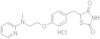 5-[4-[2-[N-Methyl-N- (pyridinyl) amino]ethoxy]benzyl]thiazolidine-2,4-dione hydrochloride