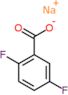 Benzoic acid, 2,5-difluoro-, sodium salt (1:1)