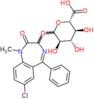 7-chloro-1-methyl-2-oxo-5-phenyl-2,3-dihydro-1H-1,4-benzodiazepin-3-yl D-glucopyranosiduronic acid