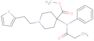 methyl 4-[phenyl(propanoyl)amino]-1-[2-(thiophen-2-yl)ethyl]piperidine-4-carboxylate