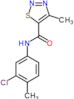 N-(3-chloro-4-methylphenyl)-4-methyl-1,2,3-thiadiazole-5-carboxamide