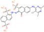 trisodium 2-[(2Z)-2-{6-[(5-chloro-2,6-difluoropyrimidin-4-yl)amino]-1-oxo-3-sulfonatonaphthalen-...