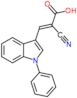 2-Cyano-3-(1-phenyl-1H-indol-3-yl)-2-propenoic acid