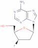 2',3'-dideoxy-2'-fluoroarabinofuranosyladenine