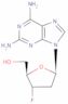 3'-fluoro-2,6-diaminopurine-2',3'-dideoxyriboside