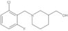 1-[(2-Chloro-6-fluorophenyl)methyl]-3-piperidinemethanol