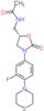 N-{[(5S)-3-(3-fluoro-4-thiomorpholin-4-ylphenyl)-2-oxo-1,3-oxazolidin-5-yl]methyl}acetamide
