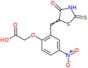 {4-nitro-2-[(4-oxo-2-thioxo-1,3-thiazolidin-5-ylidene)methyl]phenoxy}acetic acid