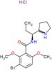 3-bromo-2,6-dimethoxy-N-[(1S)-1-(pyrrolidin-2-yl)propyl]benzamide hydrochloride (1:1)