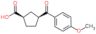 (1R,3S)-3-(4-methoxybenzoyl)cyclopentane-1-carboxylic acid
