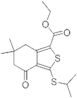 ethyl 3-(isopropylthio)-6,6-dimethyl-4-oxo-4,5,6,7-tetrahydrobenzo[c]thiophene-1-carboxylate