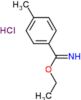 ethyl 4-methylbenzenecarboximidoate hydrochloride (1:1)