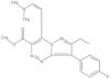 Methyl 4-[2-(dimethylamino)ethenyl]-7-ethyl-8-(4-fluorophenyl)pyrazolo[5,1-c][1,2,4]triazine-3-car…