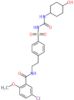 5-chloro-N-[2-(4-{[(4-hydroxycyclohexyl)carbamoyl]sulfamoyl}phenyl)ethyl]-2-methoxybenzamide