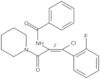 N-[(1Z)-2-Chloro-2-(2-fluorophenyl)-1-(1-piperidinylcarbonyl)ethenyl]benzamide