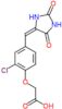 {2-chloro-4-[(E)-(2,5-dioxoimidazolidin-4-ylidene)methyl]phenoxy}acetic acid