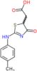 {2-[(4-methylphenyl)amino]-4-oxo-4,5-dihydro-1,3-thiazol-5-yl}acetic acid