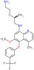 N-{2-[(2-aminoethyl)sulfanyl]propyl}-6-methoxy-4-methyl-5-[3-(trifluoromethyl)phenoxy]quinolin-8-a…