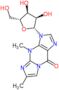 4,6-dimethyl-3-(beta-D-ribofuranosyl)-3,4-dihydro-9H-imidazo[1,2-a]purin-9-one