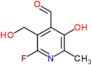 2-fluoro-5-hydroxy-3-(hydroxymethyl)-6-methylpyridine-4-carbaldehyde