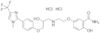 1-[2-((3-CARBAMOYL-4-HYDROXY)PHENOXY)ETHYLAMINO]-3-[4-(1-METHYL-4-TRIFLUOROMETHYL-2-IMIDAZOLYL)PHENOXY]-2-PROPANOL DIHYDROCHLORIDE