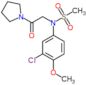 N-(3-chloro-4-methoxyphenyl)-N-[2-oxo-2-(pyrrolidin-1-yl)ethyl]methanesulfonamide