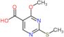 4-methoxy-2-methylsulfanyl-pyrimidine-5-carboxylic acid