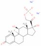 Pregna-1,4-diene-3,20-dione, 9-fluoro-11,17-dihydroxy-21-(phosphonooxy)-, disodium salt, (11β)-