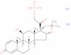 Pregna-1,4-diene-3,20-dione, 9-fluoro-11-hydroxy-16,17-[(1-methylethylidene)bis(oxy)]-21-(phosph...