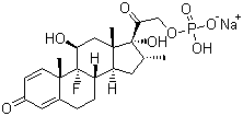 Pregna-1,4-diene-3,20-dione, 9-fluoro-11,17-dihydroxy-16-methyl-21-(phosphonooxy)-, sodium salt ...