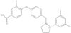 4-[4-[[(2S)-2-(3,5-Dimethylphenyl)-1-pyrrolidinyl]methyl]phenoxy]-3-fluorobenzamide