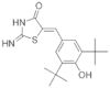 (5Z)-2-Amino-5-[(4-hydroxy-3,5-ditert-butyl-phenyl)methylidene]-1,3-thiazol-4-one