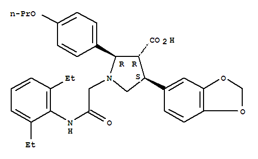 (2R,3R,4S)-4-(1,3-Benzodioxol-5-yl)-1-[2-[(2,6-diethylphenyl)amino]-2-oxoethyl]-2-(4-propoxyphenyl…