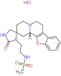 N-{2-[(2R,12bS)-2'-oxo-1,3,4,6,7,12b-hexahydro-3'H-spiro[1-benzofuro[2,3-a]quinolizine-2,4'-imidazolidin]-3'-yl]ethyl}methanesulfonamide hydrochloride (1:1)