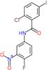 2-chloro-N-(4-fluoro-3-nitrophenyl)-5-iodobenzamide