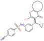 4-cyano-N-{3-[cyclopropyl(2-hydroxy-4-oxo-5,6,7,8,9,10-hexahydro-4H-cycloocta[b]pyran-3-yl)methyl]phenyl}benzenesulfonamide