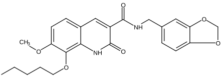 N-(1,3-Benzodioxol-5-ylmethyl)-1,2-dihydro-7-methoxy-2-oxo-8-(pentyloxy)-3-quinolinecarboxamide