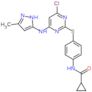 N-[4-[4-chloro-6-[(3-methyl-1H-pyrazol-5-yl)amino]pyrimidin-2-yl]sulfanylphenyl]cyclopropanecarboxamide