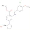 Ethyl 4-[[(3-chloro-4-methoxyphenyl)methyl]amino]-2-[(2S)-2-(hydroxymethyl)-1-pyrrolidinyl]-5-pyri…